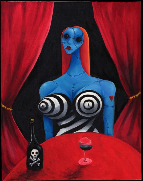 1 BlueGirlwithWine_oil