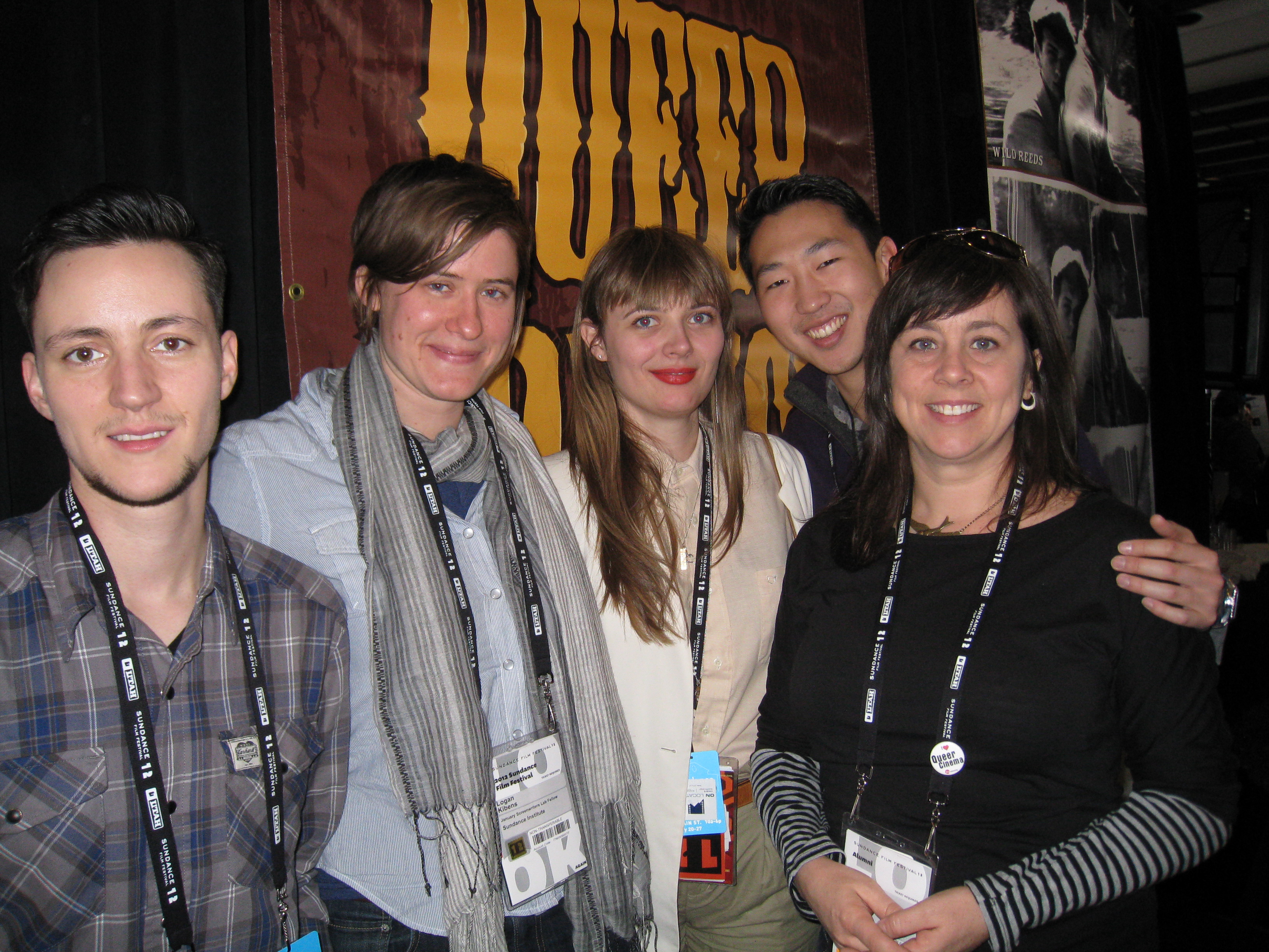 Queer Brunch, hosted by Outfest. From L to R – Rhys Ernst, Logan Kibens, Ruthie Doyle, and Film Directing faculty Abigail Severance