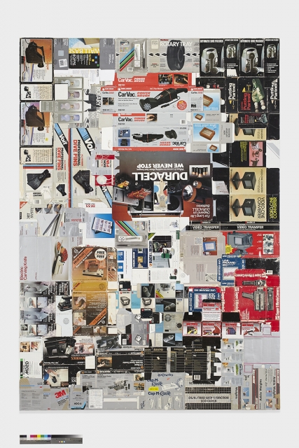 Michael Decker, 'Black and Decker,' found cardboard boxes, PVA, and museum board on hardwood panel, 96 in. x 66 in., 2014.