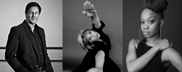 Evelyn Sharp/CalArts Summer Choreographic Residency artists: (from left) Laurence Blake, Rosanna Gamson and Camille Brown.
