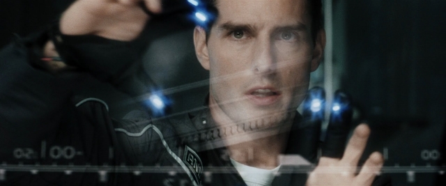 clip of gesture based user interface from minority report