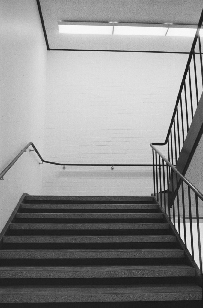 CalArts staircase in the 1970s